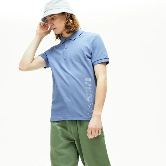 Branded Cotton Polo Shirt Purple Mens Lacoste Polos Popular