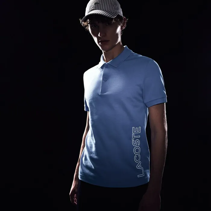 Branded Cotton Polo Shirt Purple Mens Lacoste Polos Popular