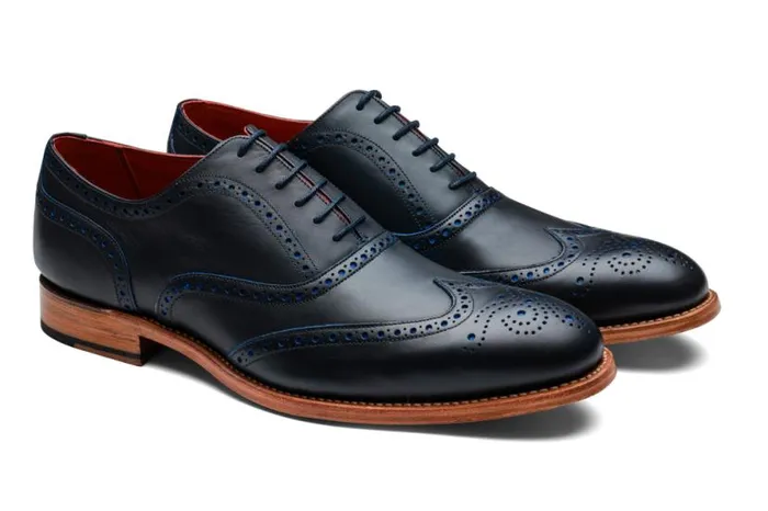 Brando 2 8211 Navy Calf Blue Punch Mens Barker Shoes Oxfords