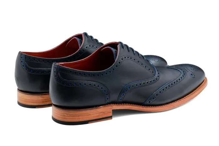 Brando 2 8211 Navy Calf Blue Punch Mens Barker Shoes Oxfords