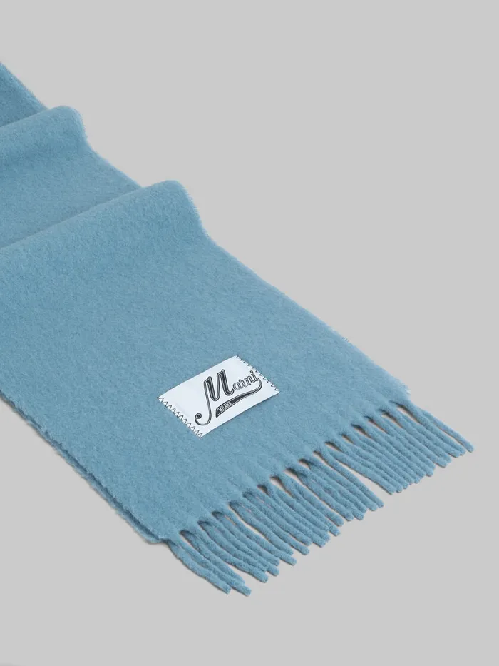 Bright Blue Alpaca Scarf Women Marni Scarves