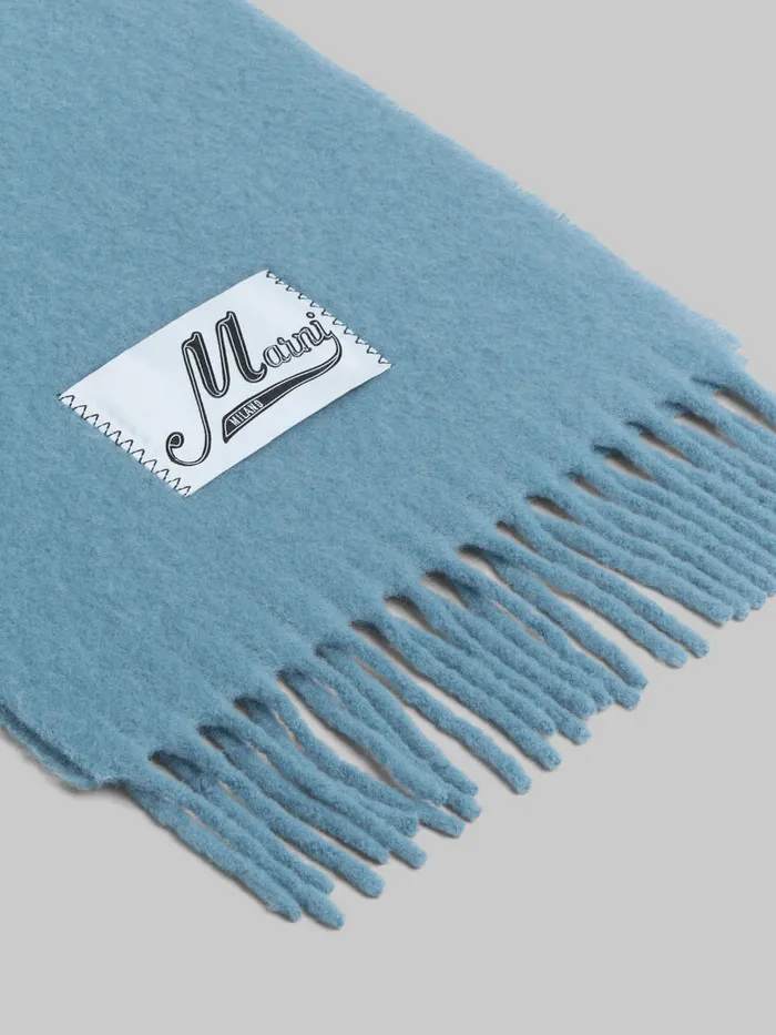Bright Blue Alpaca Scarf Women Marni Scarves