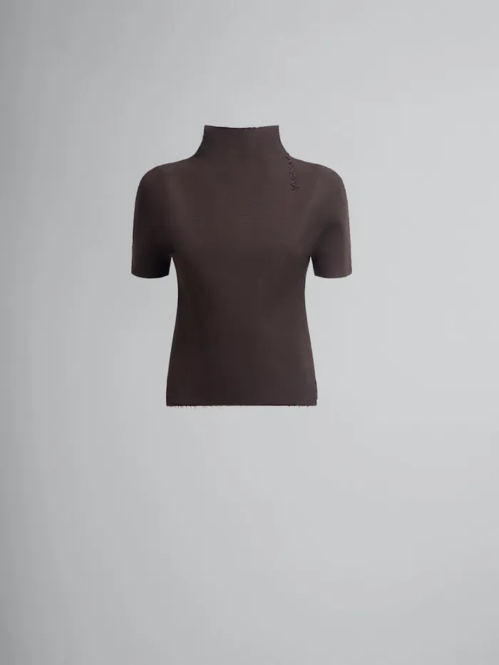 Brown And Black Wool And Cashmere Sweater Women Marni Knitwear
