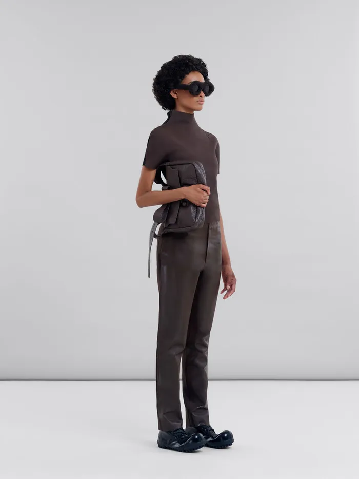 Brown And Black Wool And Cashmere Sweater Women Marni Knitwear
