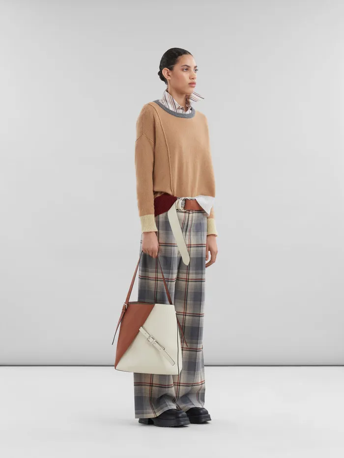 Brown Colourblock Cashmere Jumper Women Marni Knitwear