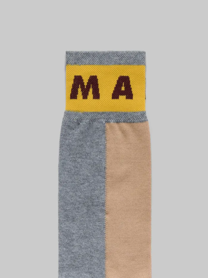 Brown Colourblock Cotton Socks Women Marni Socks