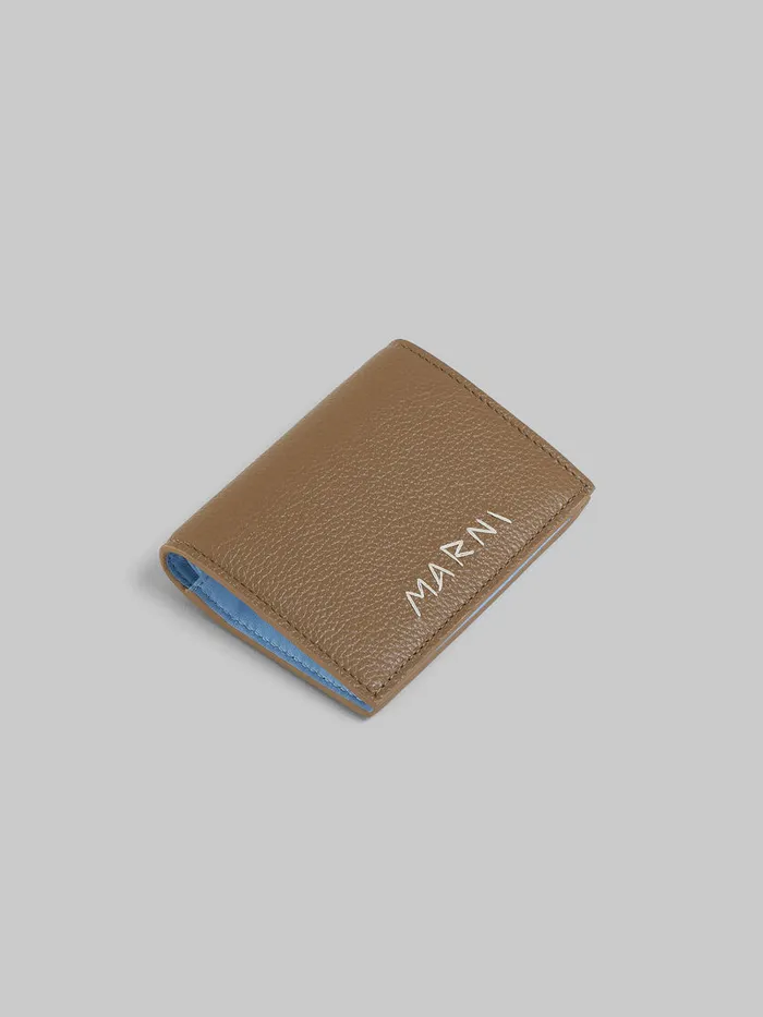 Brown Leather Bifold Wallet With Marni Mending Men Marni Wallets and Small Leather Goods