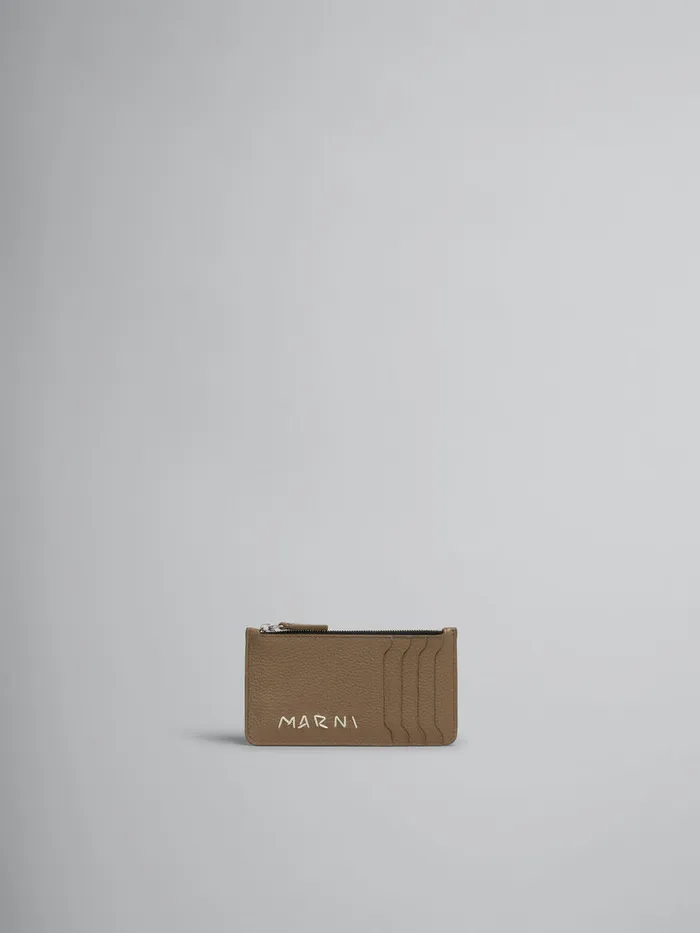 Brown Leather Card Case With Marni Mending Men Marni Wallets and Small Leather Goods Brown Leather Card Case With Marni Mending Men Marni Wallets and Small Leather Goods