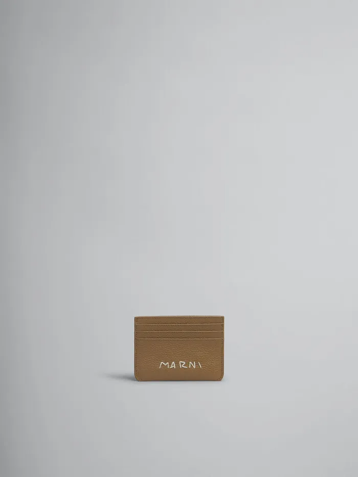 Brown Leather Cardholder With Marni Mending Men Marni Wallets and Small Leather Goods Brown Leather Cardholder With Marni Mending Men Marni Wallets and Small Leather Goods
