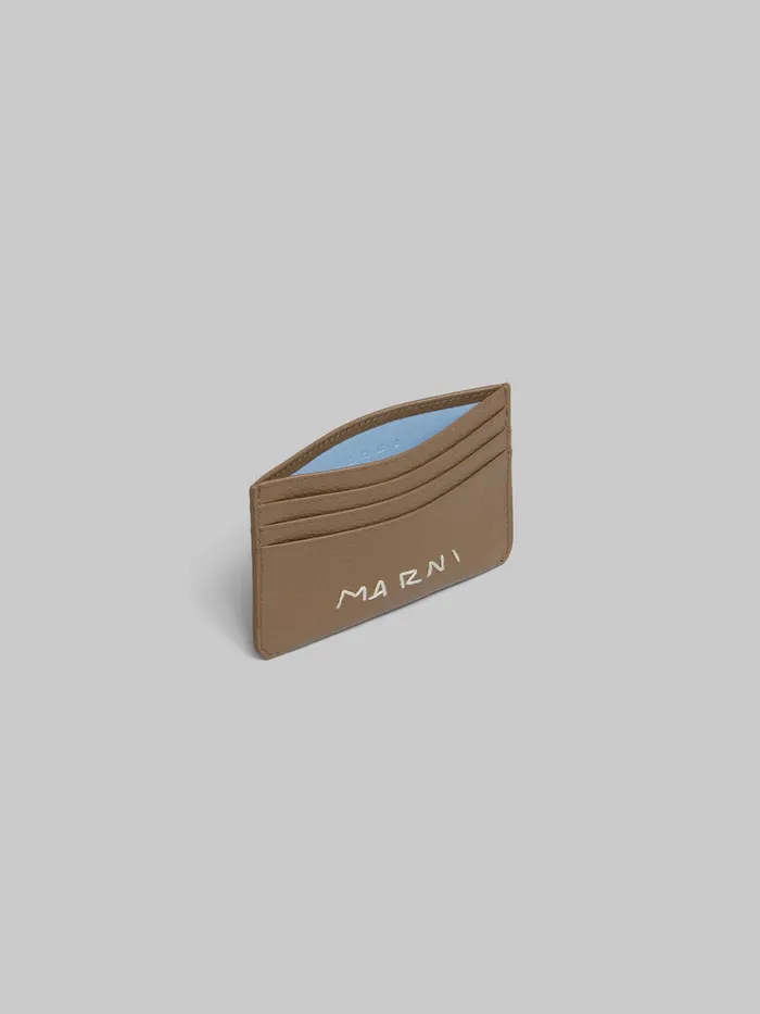 Brown Leather Cardholder With Marni Mending Men Marni Wallets and Small Leather Goods