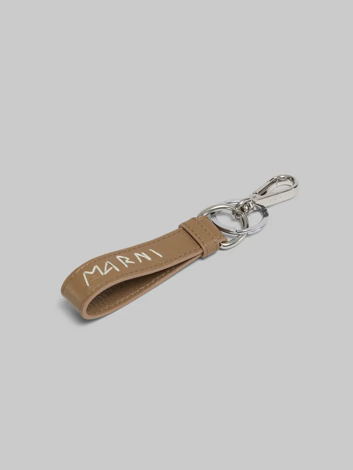Brown Leather Keyring With Marni Mending Men Marni Other Accessories