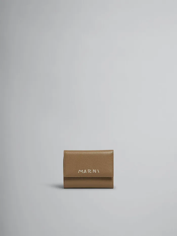 Brown Leather Trifold Wallet With Marni Mending Men Marni Wallets and Small Leather Goods Brown Leather Trifold Wallet With Marni Mending Men Marni Wallets and Small Leather Goods