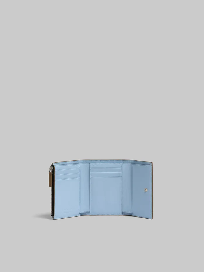 Brown Leather Trifold Wallet With Marni Mending Men Marni Wallets and Small Leather Goods