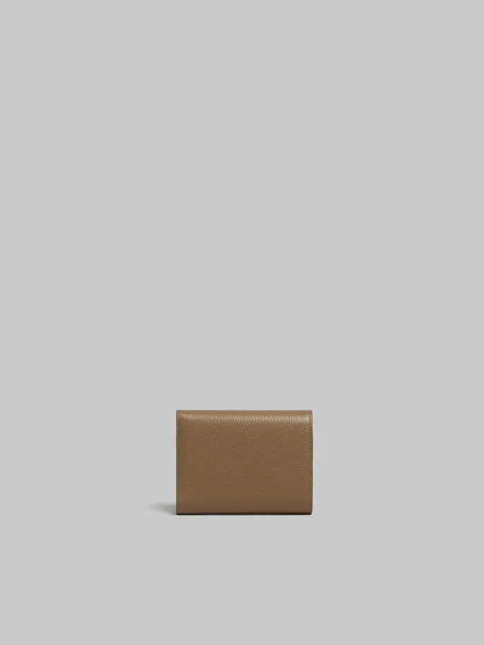 Brown Leather Trifold Wallet With Marni Mending Men Marni Wallets and Small Leather Goods