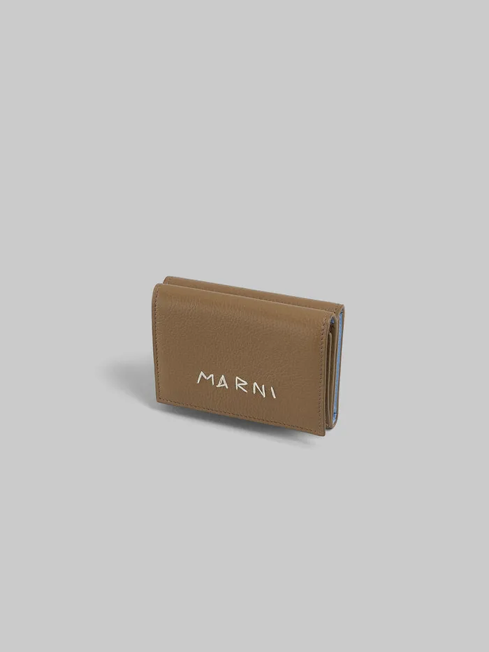 Brown Leather Trifold Wallet With Marni Mending Men Marni Wallets and Small Leather Goods