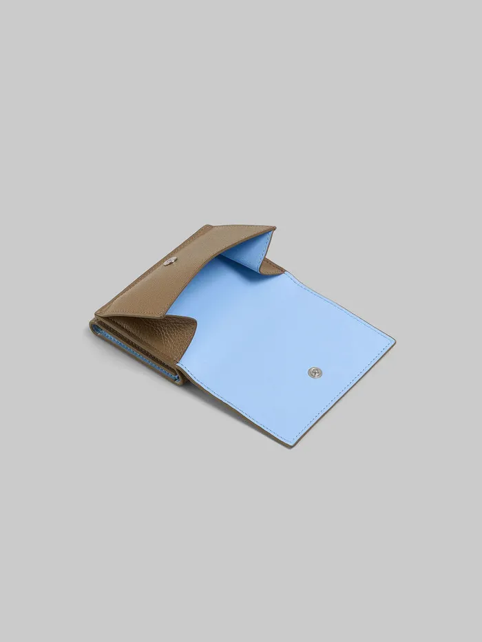 Brown Leather Trifold Wallet With Marni Mending Men Marni Wallets and Small Leather Goods