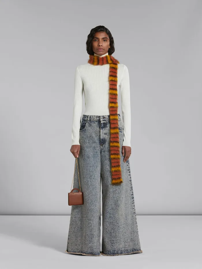 Brown Leather Tropicalia Wallet With Chain Strap Women Marni Wallets and Small Leather Goods