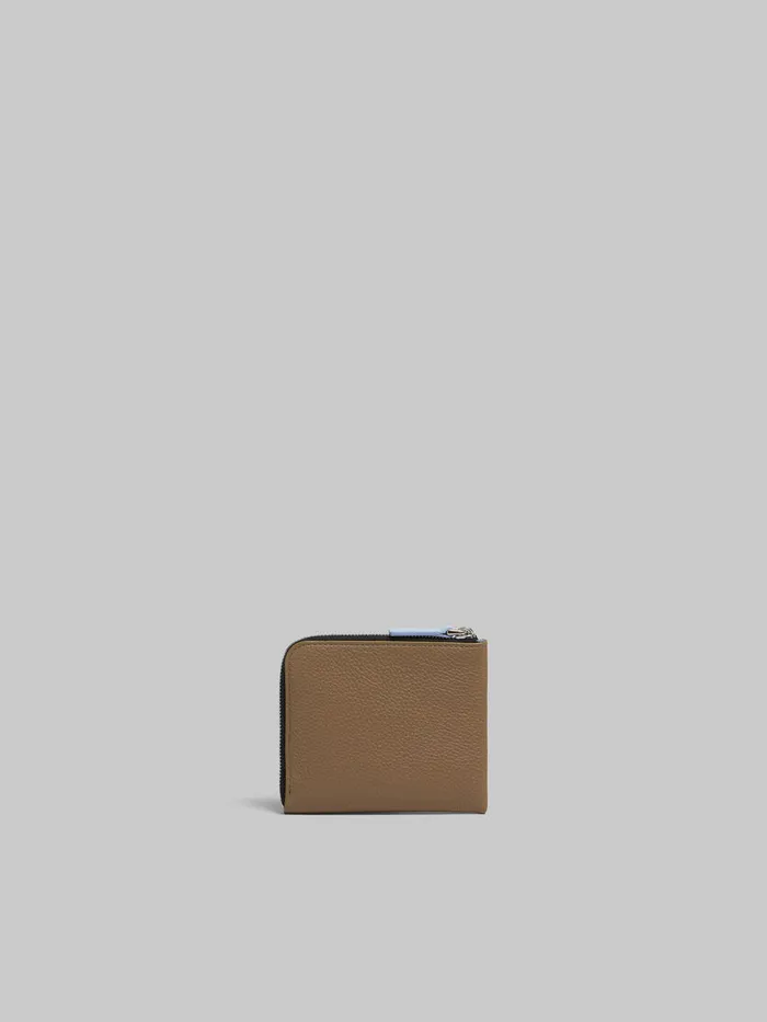 Brown Leather Ziparound Wallet With Marni Mending Men Marni Wallets and Small Leather Goods