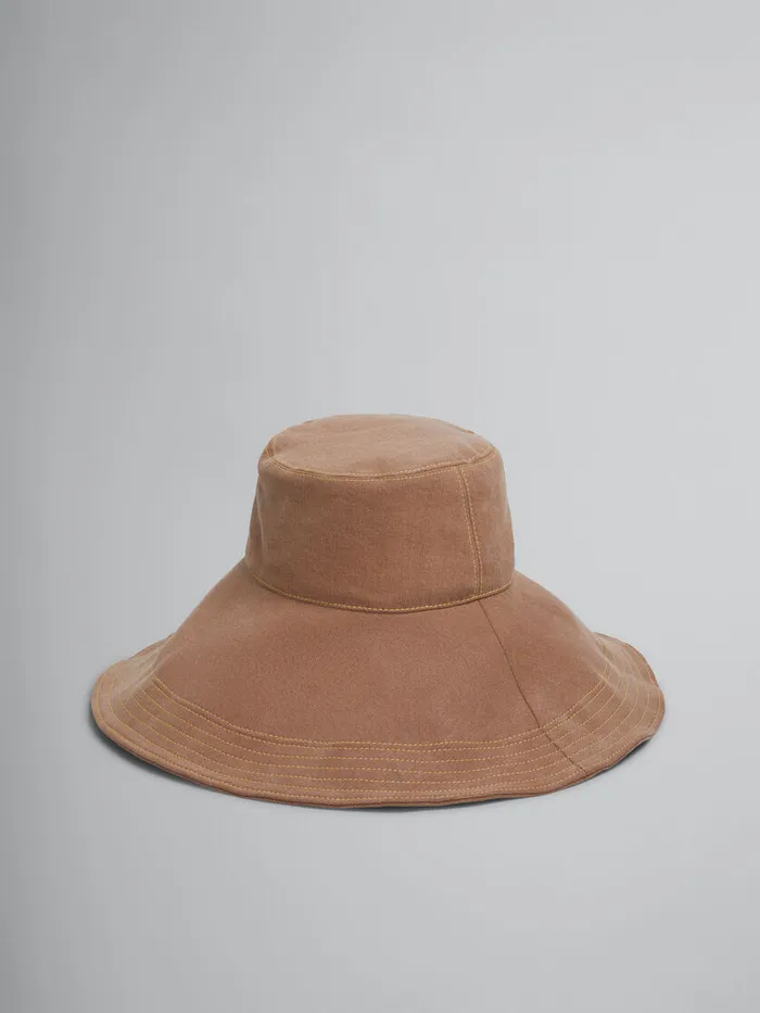 Brown Organic Denim Hat Women Marni Hats