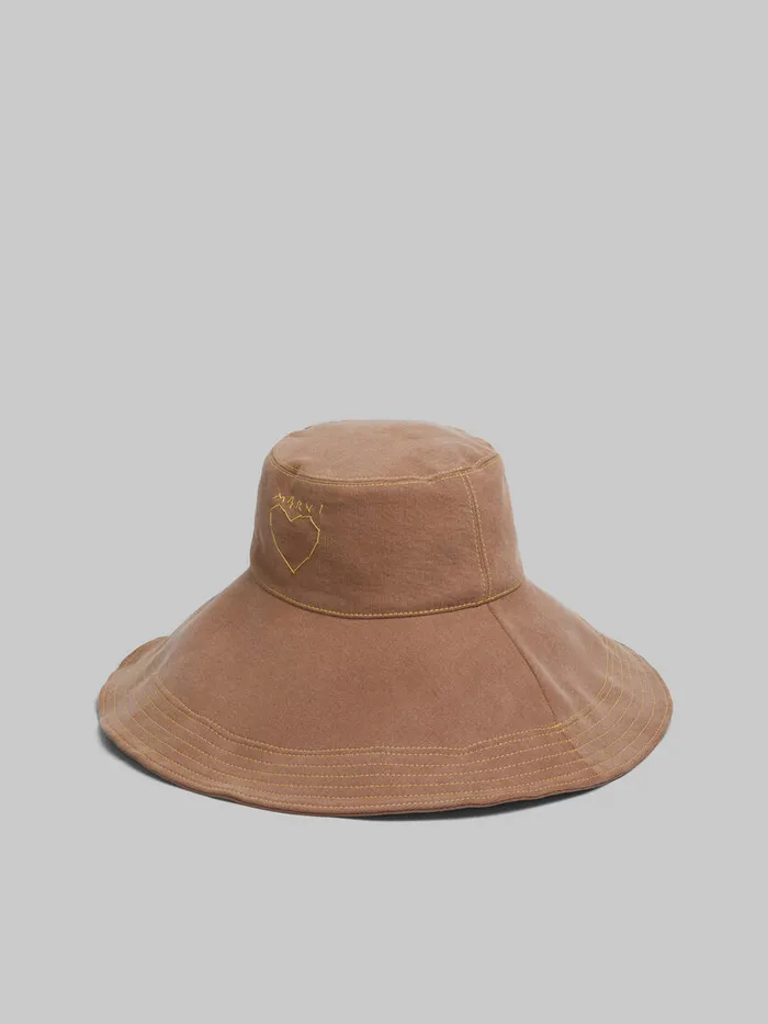Brown Organic Denim Hat Women Marni Hats