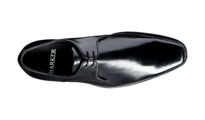Bude 8211 Black HiShine Mens Barker Shoes Derbys