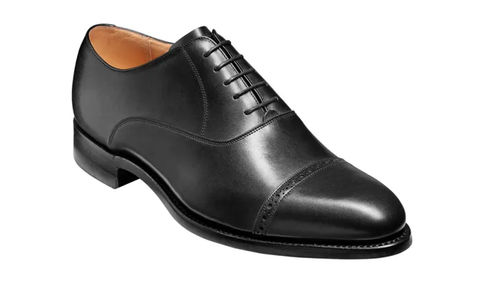 Burford 8211 Black Calf Mens Barker Shoes Oxfords