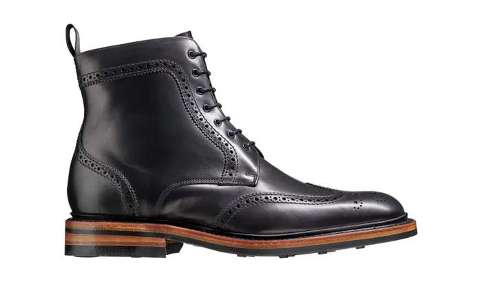 Calder 8211 Black Calf Mens Barker Shoes Brogues