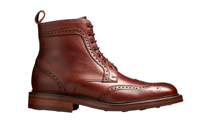 Calder 8211 Cherry Grain Mens Barker Shoes Brogues