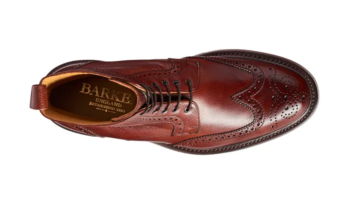 Calder 8211 Cherry Grain Mens Barker Shoes Brogues
