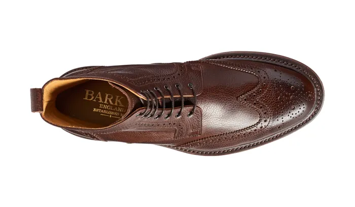 Calder 8211 Dark Brown Grain Mens Barker Shoes Brogues