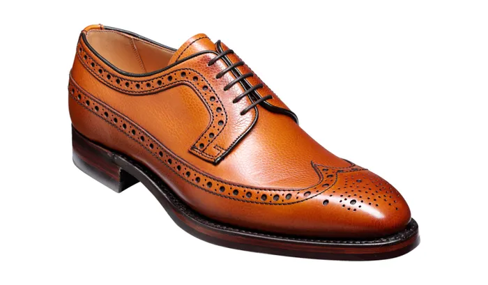 Calvay 8211 Cedar Grain Mens Barker Shoes Brogues