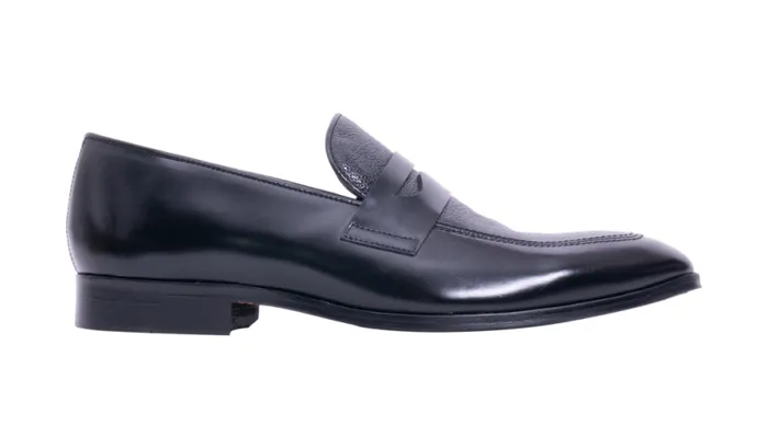 Camden 8211 Black HiShineGrain Mens Barker Shoes Loafers