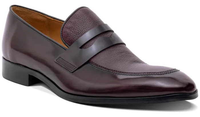 Camden 8211 Burgundy Hi ShineGrain Mens Barker Shoes Loafers