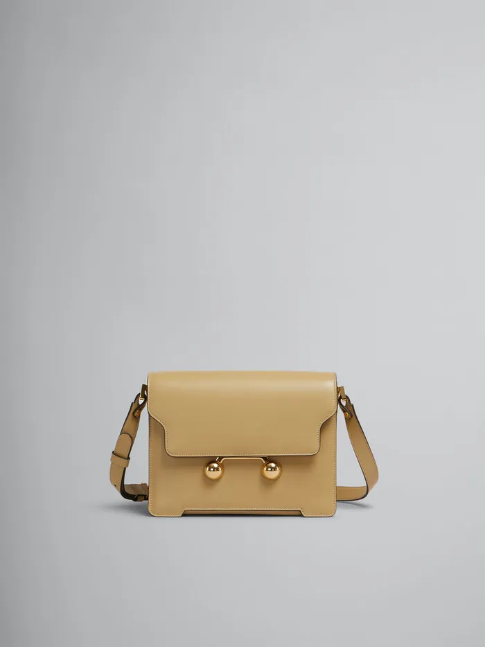 Camel Leather Trunkaroo Medium Shoulder Bag WomenMen Marni Trunkaroo Bag