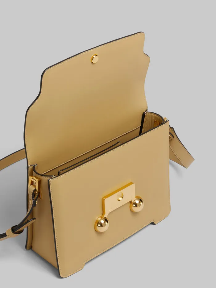 Camel Leather Trunkaroo Medium Shoulder Bag WomenMen Marni Trunkaroo Bag