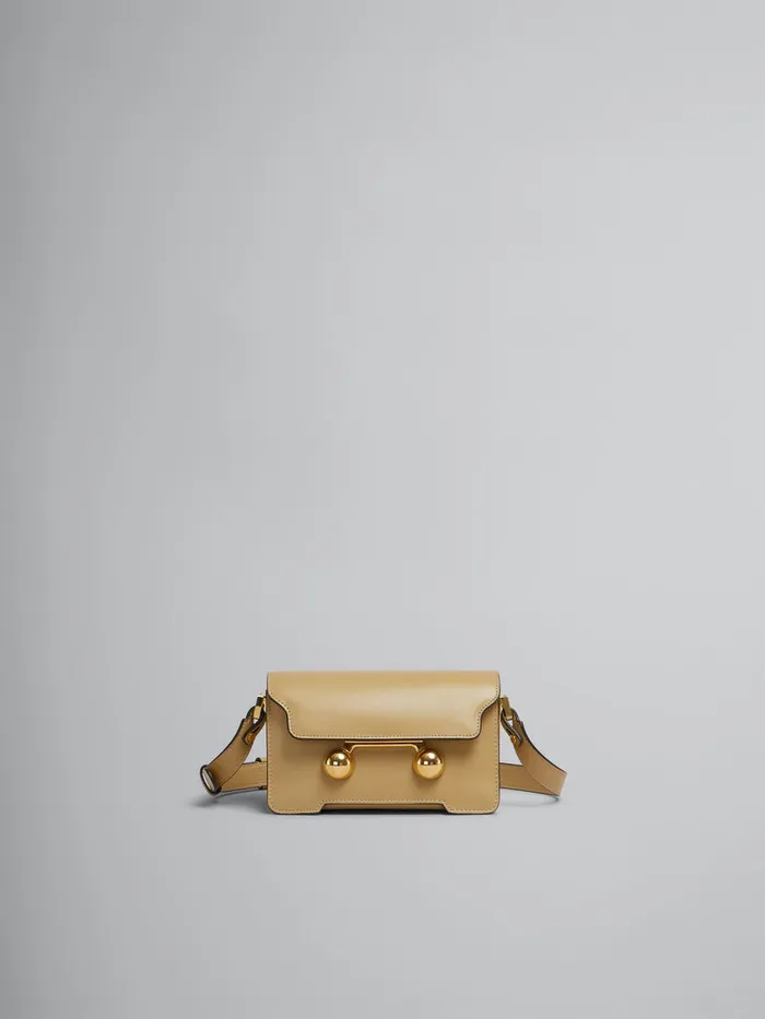 Camel Leather Trunkaroo Mini Shoulder Bag WomenMen Marni Trunkaroo Bag