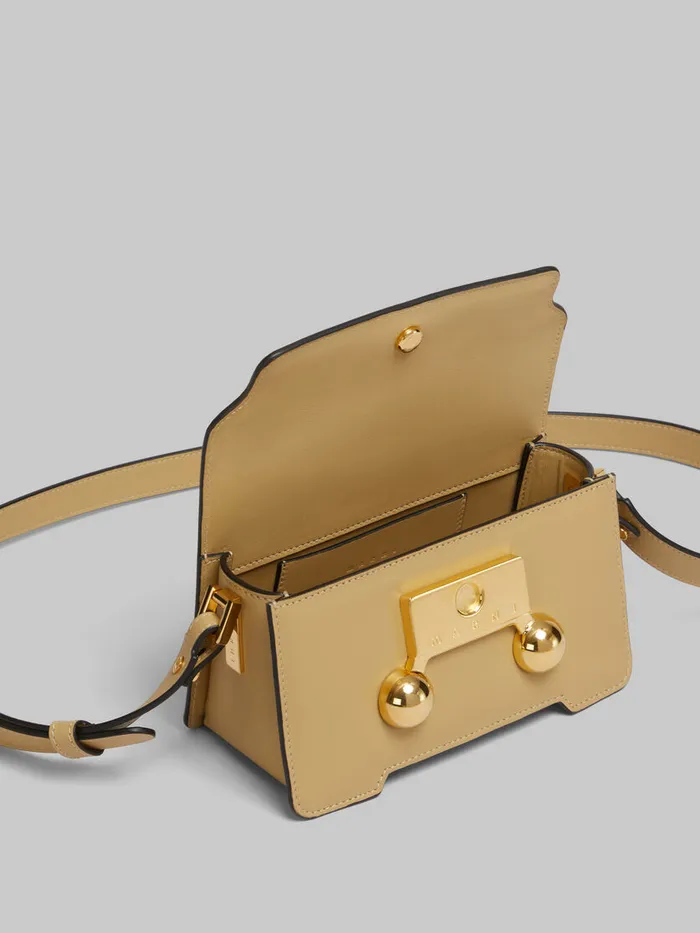 Camel Leather Trunkaroo Mini Shoulder Bag WomenMen Marni Trunkaroo Bag