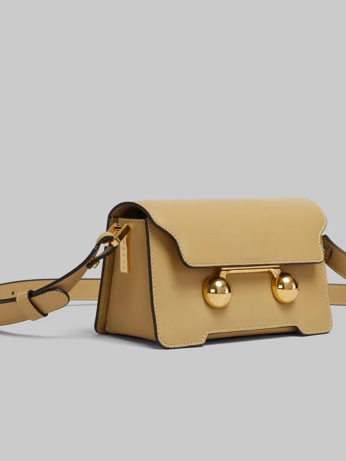 Camel Leather Trunkaroo Mini Shoulder Bag WomenMen Marni Trunkaroo Bag