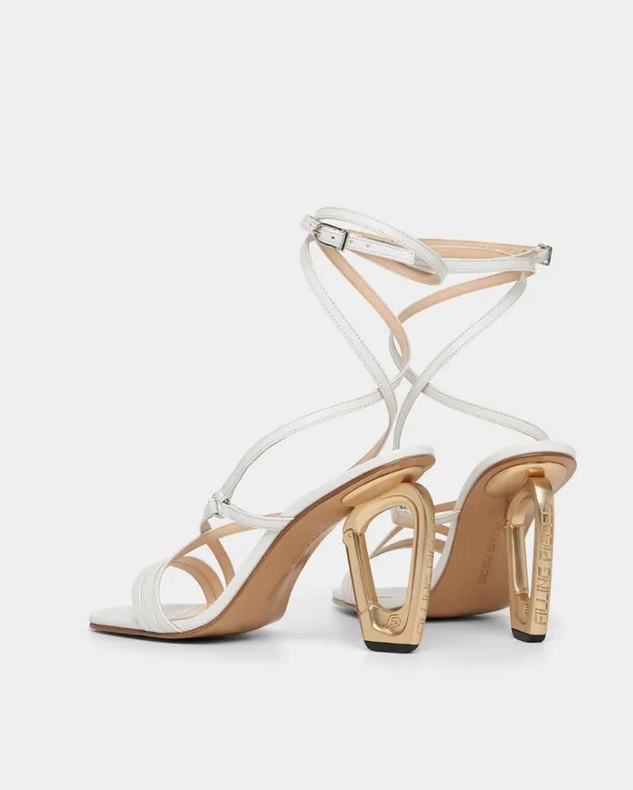 Carabiner Heel White Women Filling Pieces Loafers and Dress Shoes