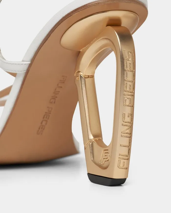 Carabiner Heel White Women Filling Pieces Loafers and Dress Shoes