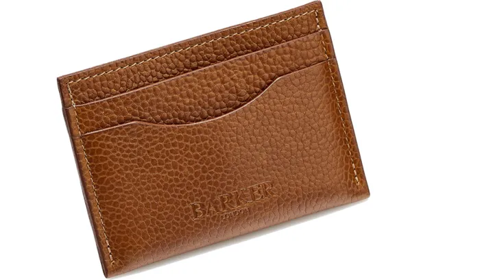 Card Holder Curved 8211 Cedar Grain Accessories Barker Shoes Leather Goods