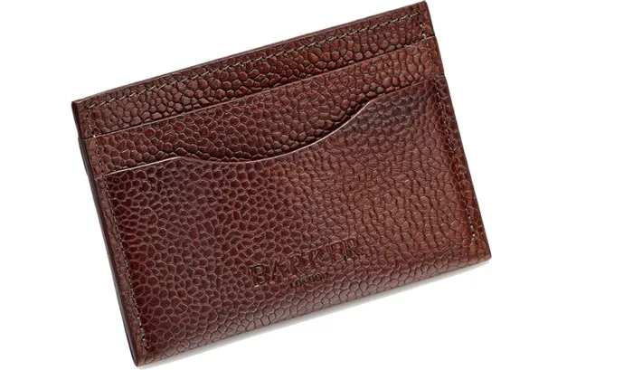 Card Holder Curved 8211 Cherry Grain Accessories Barker Shoes Leather Goods