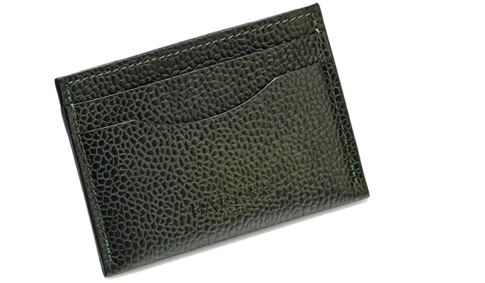 Card Holder Curved 8211 Olive Grain Accessories Barker Shoes Leather Goods