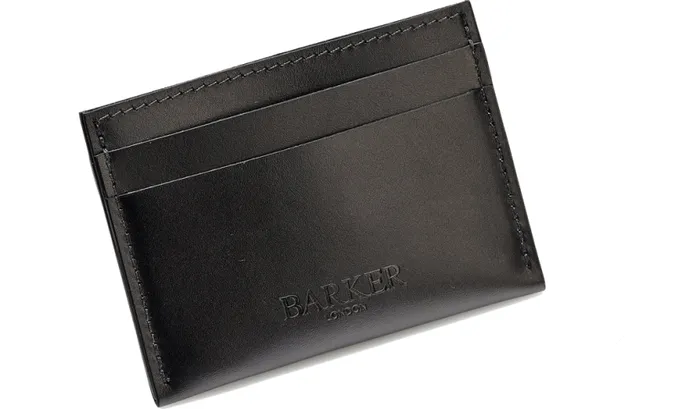 Card Holder Straight 8211 Black Calf Accessories Barker Shoes Leather Goods