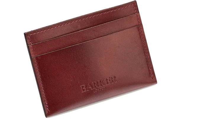 Card Holder Straight 8211 Cherry Calf Accessories Barker Shoes Leather Goods