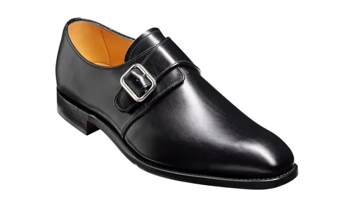 Cardiff 8211 Black Calf Mens Barker Shoes Monk Straps
