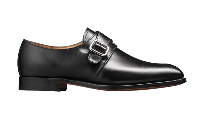 Cardiff 8211 Black Calf Mens Barker Shoes Monk Straps