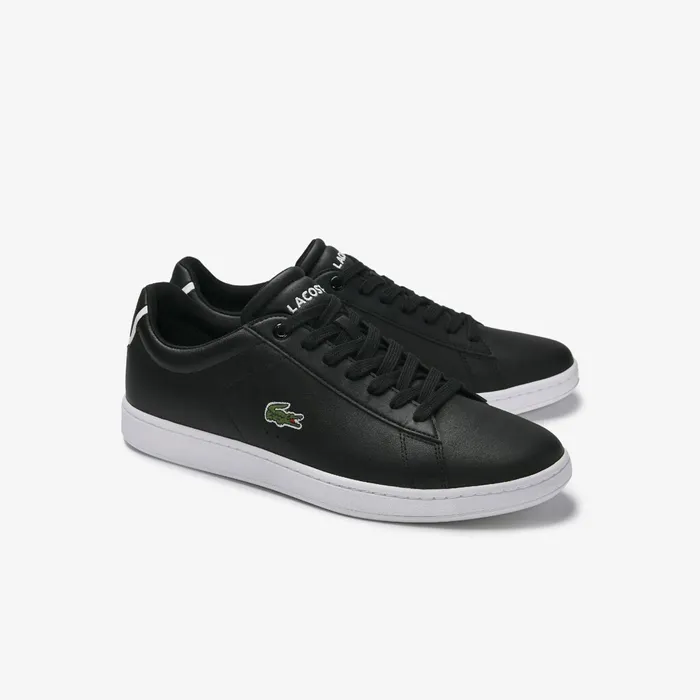 Carnaby Evo Leather Sneakers Blk Mens Lacoste Sneakers Outlet