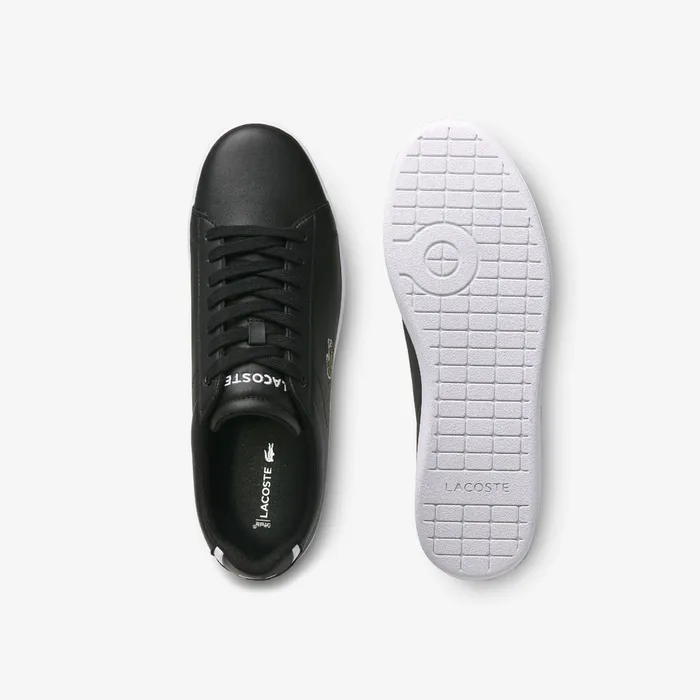 Carnaby Evo Leather Sneakers Blk Mens Lacoste Sneakers Outlet