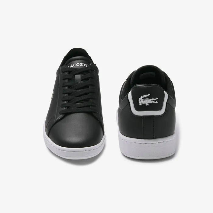 Carnaby Evo Leather Sneakers Blk Mens Lacoste Sneakers Outlet